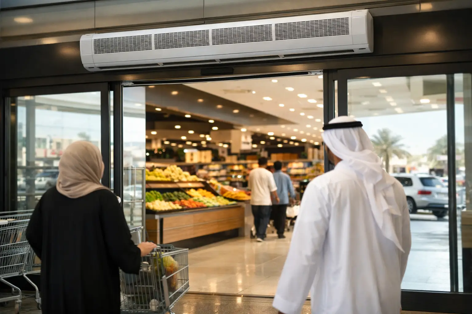 Air Curtain for Hypermarket Entrance