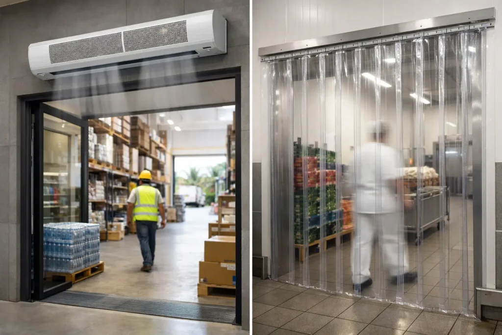 Air Curtain vs PVC Strip Curtains