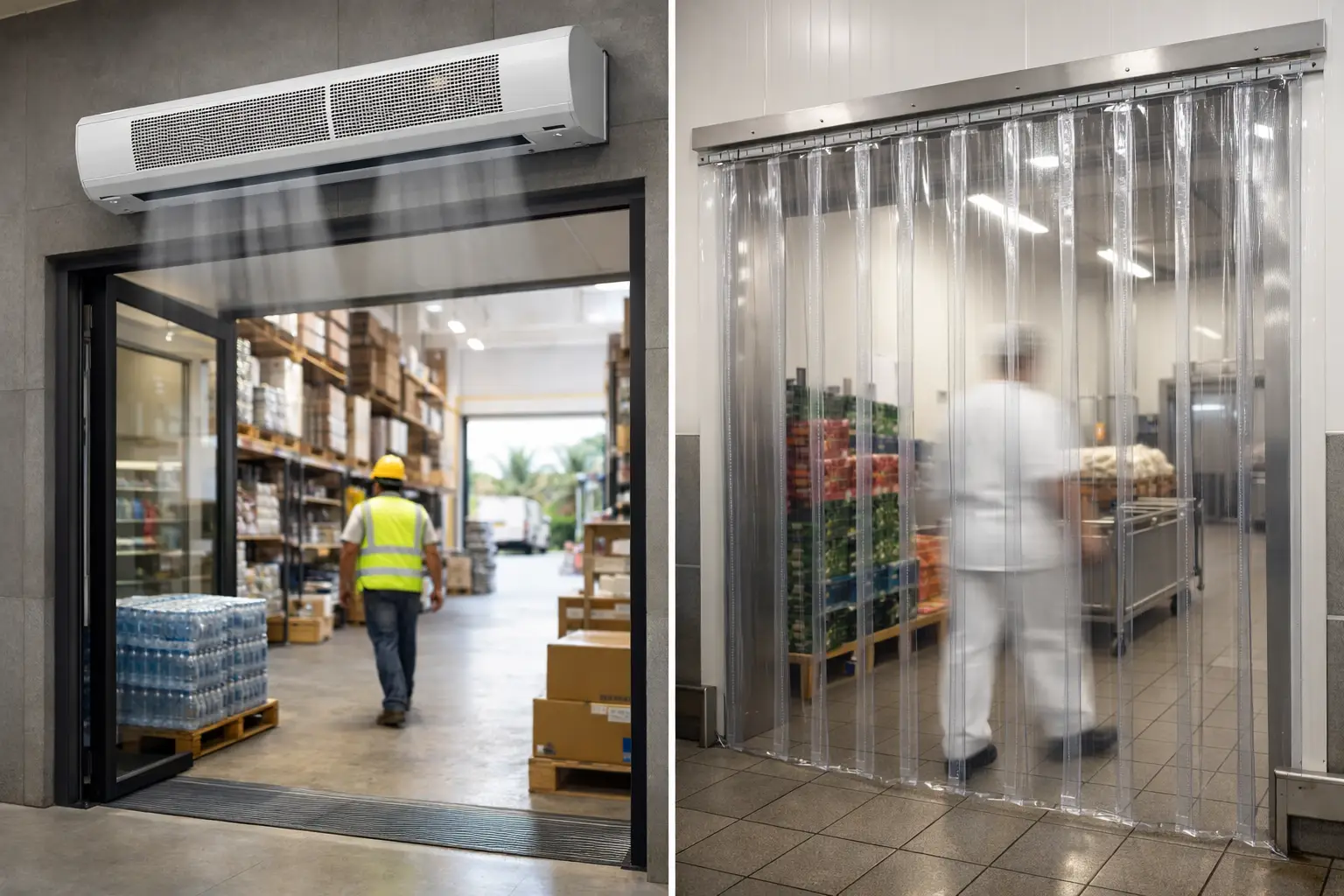 Air Curtain vs PVC Strip Curtains