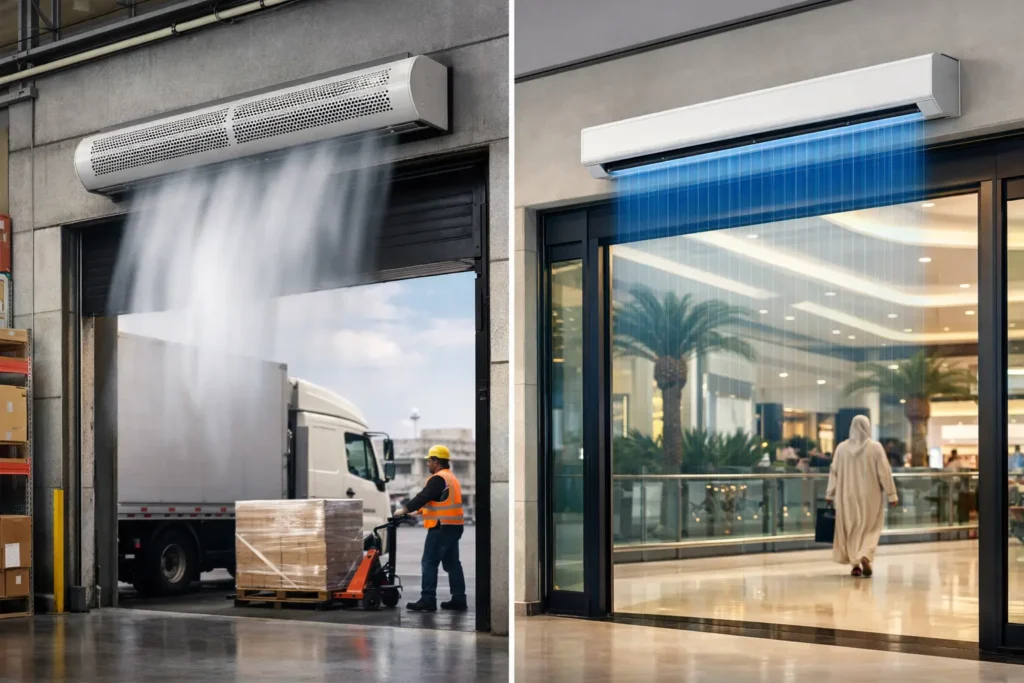 Centrifugal Versus Crossflow Air Curtain