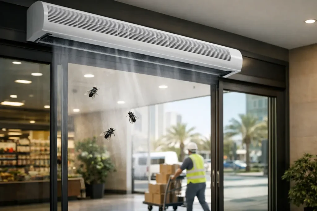 Do Air Curtains Stop Flies at Commercial Entrances?