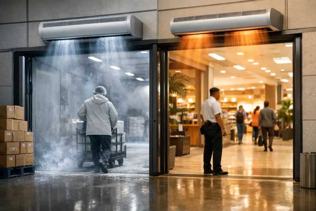 Heated Versus Ambient Air Curtains