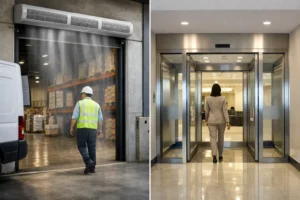 Air Curtain Versus Airlock Entrances Compared