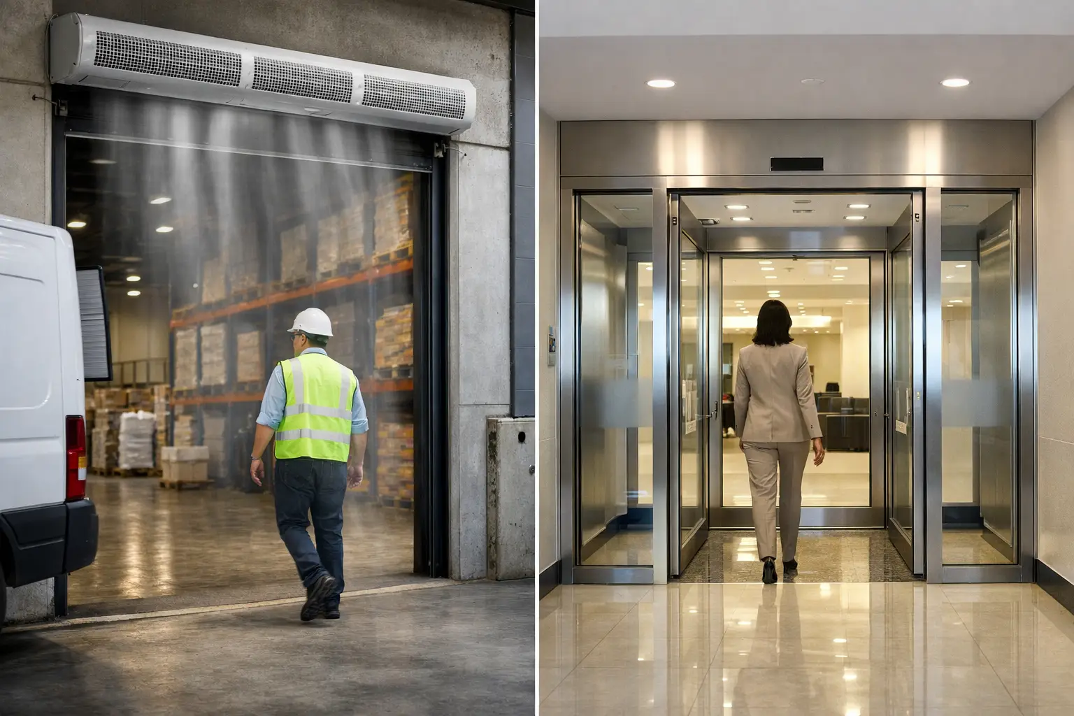 Air Curtain Versus Airlock Entrances Compared
