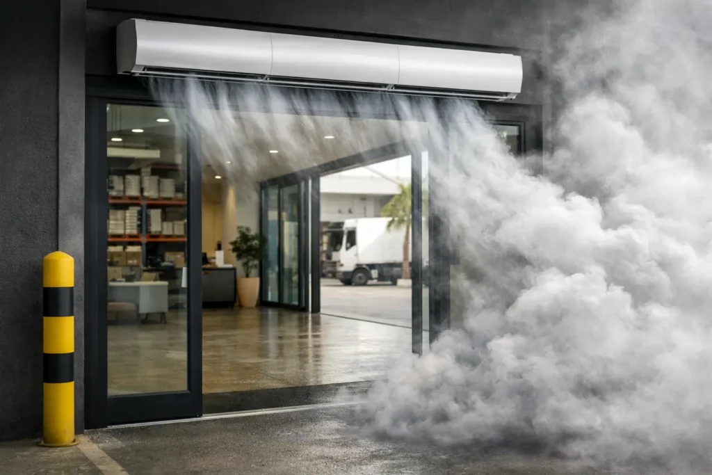 Can Air Curtains Stop Smoke at Commercial Doors?