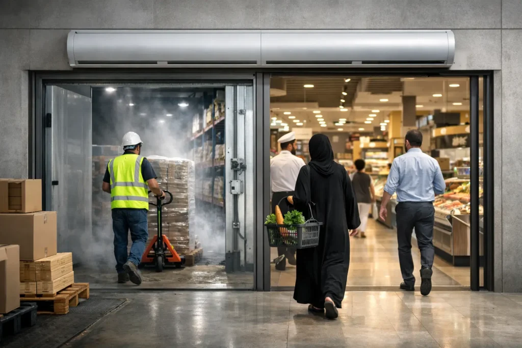 Food Safety Barriers for Busy Commercial Entrances