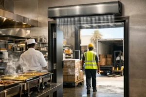 How Air Curtains Reduce Odors at Open Doors