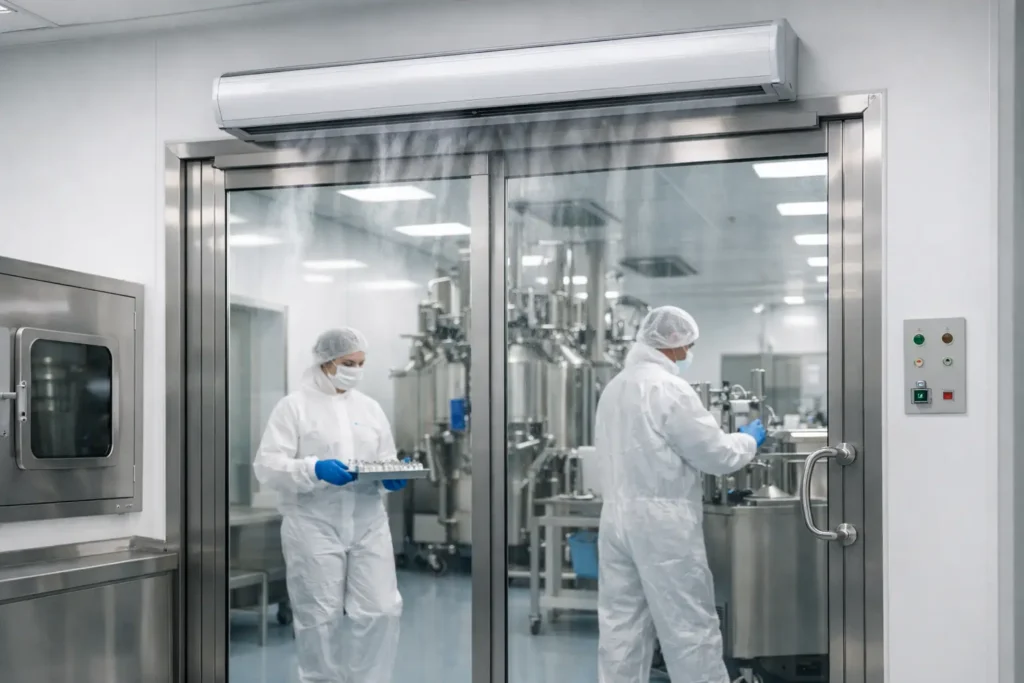 Pharmaceutical Barrier Example at a Cleanroom Door