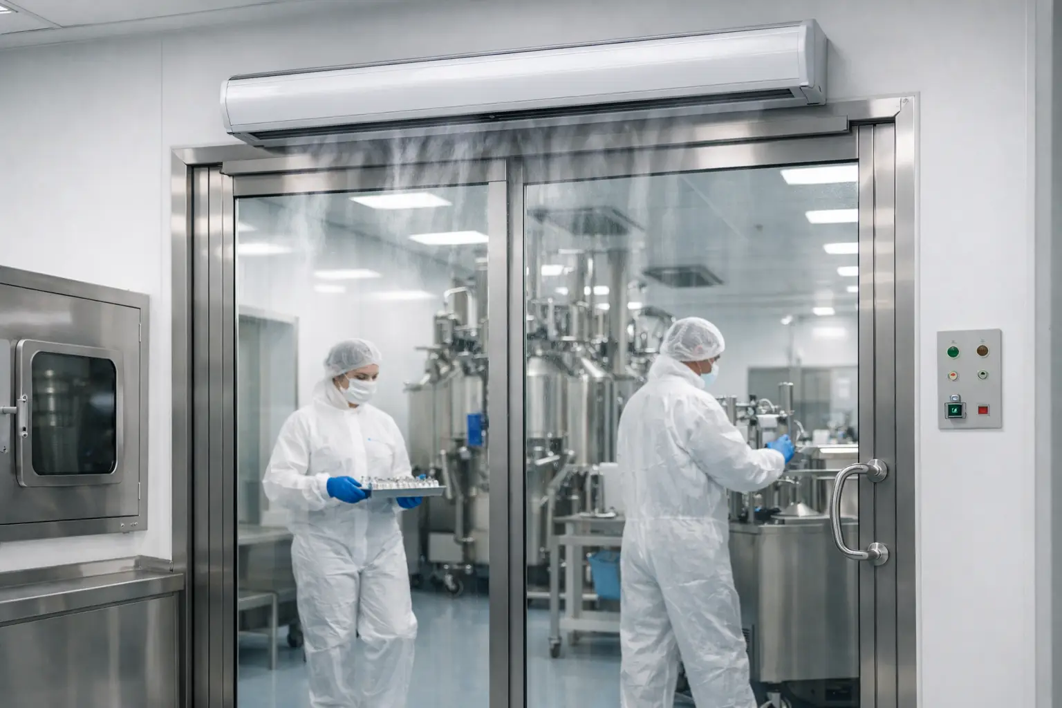 Pharmaceutical Barrier Example at a Cleanroom Door