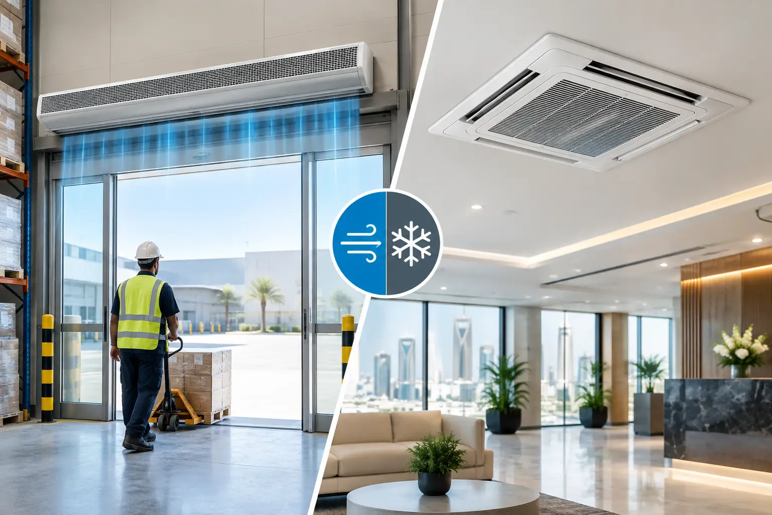 Air Curtains Versus Air Conditioning for Businesses