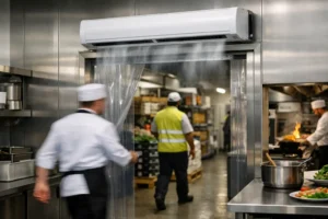 Kitchen Air Curtains for Busy Commercial Doors