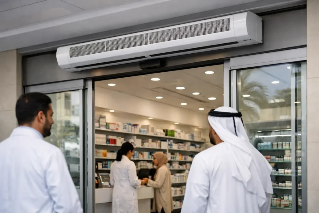 Pharmacy Air Curtains for Cleaner Entrances
