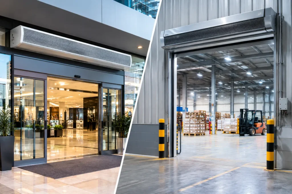 Commercial Versus Industrial Air Curtains Compared