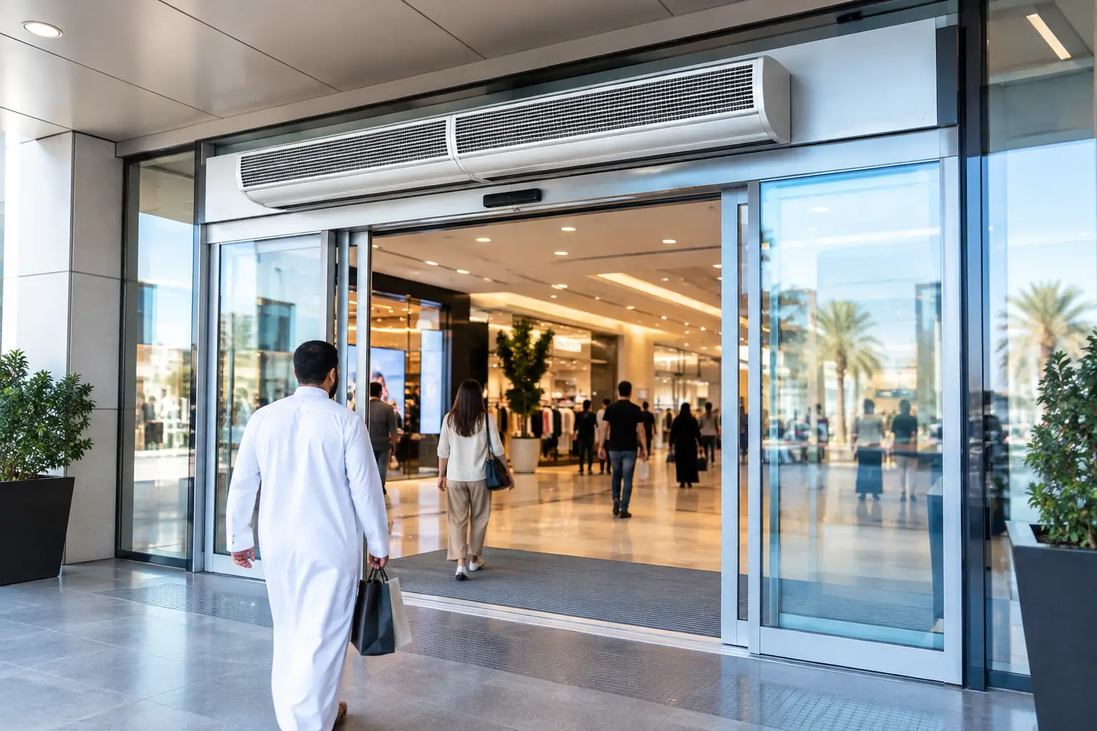 Doorway Cooling for High-Traffic Commercial Entrances