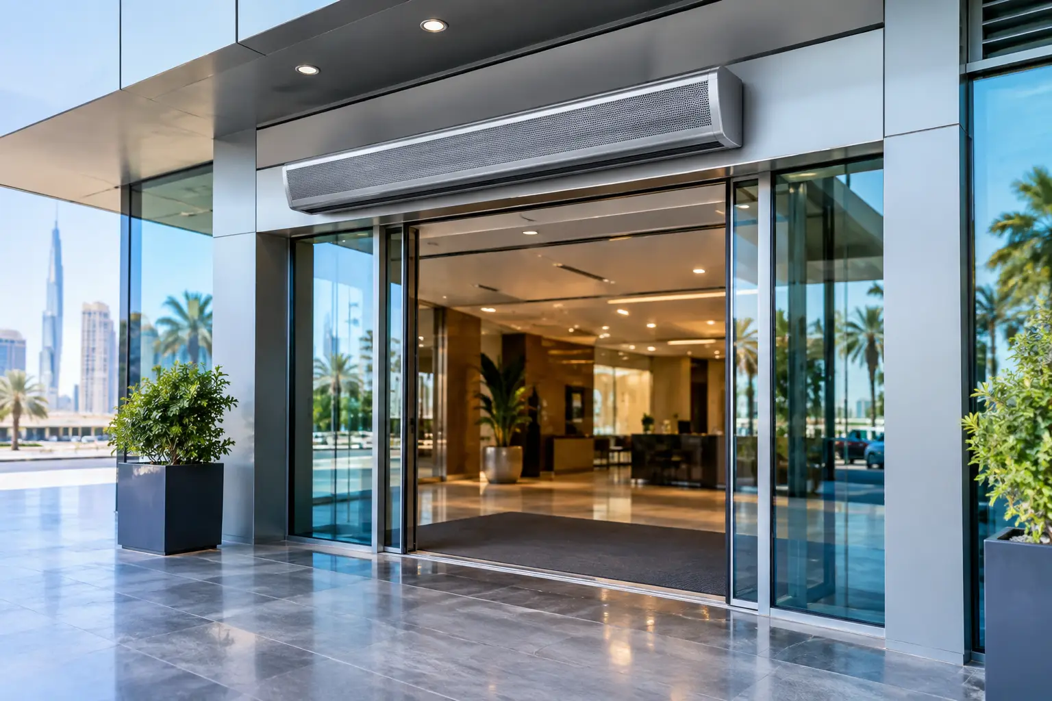 Doorway Pressure Balance for Commercial Entrances