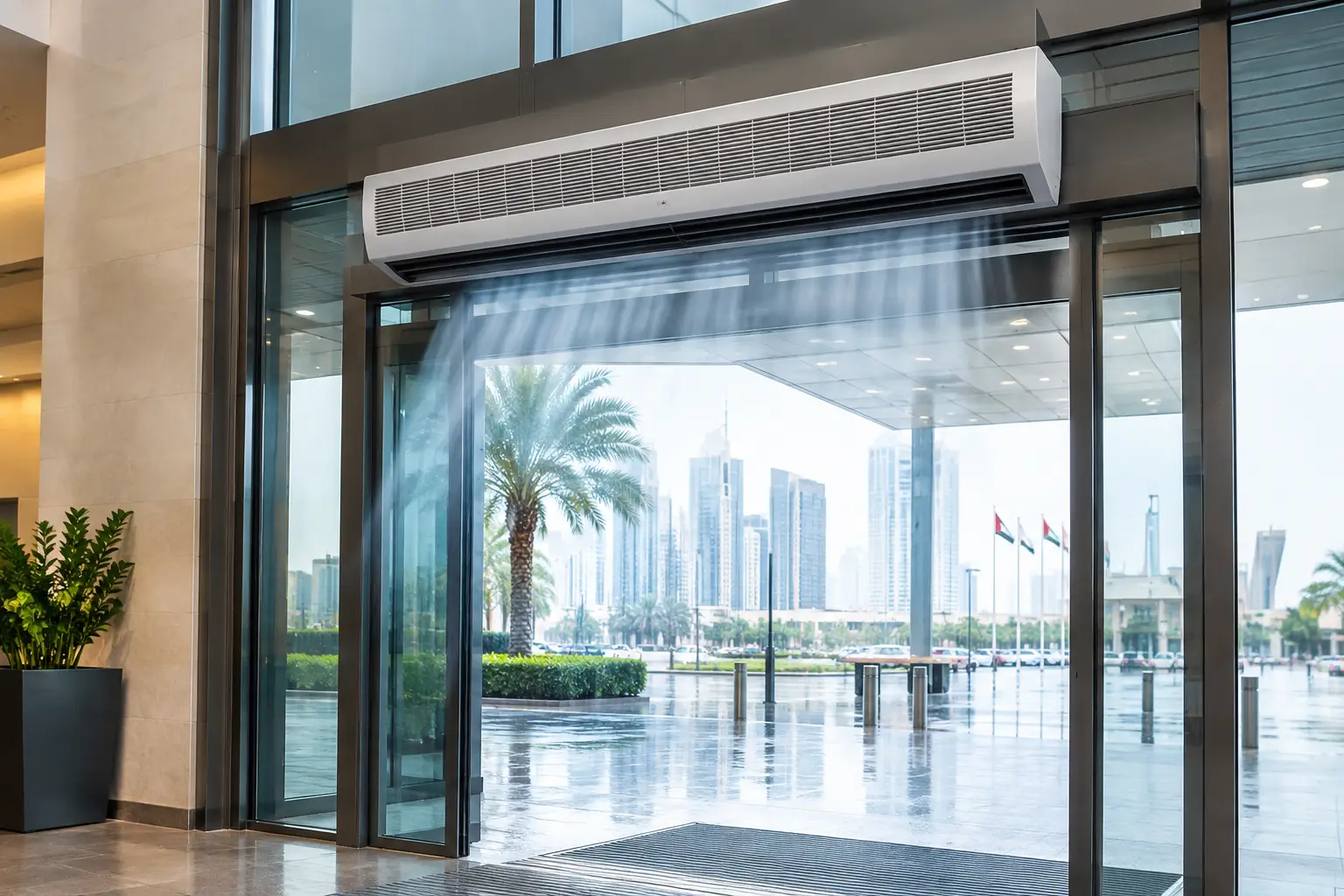 Entrance Humidity Control for Commercial Doors