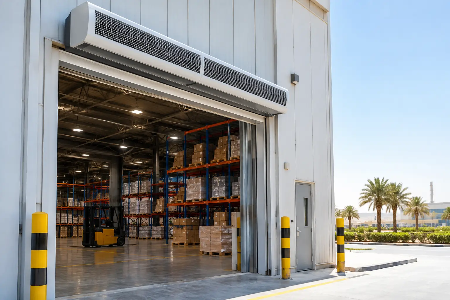 Factory Entrance Cooling for Hot-Climate Sites