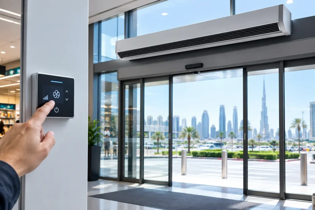 Smart Air Curtain Controls for Commercial Doors